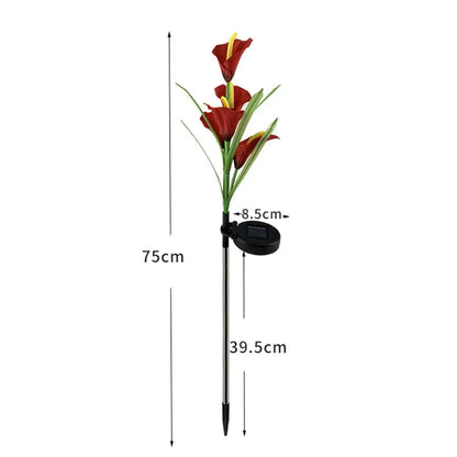 LED Solar Light Calla Lily Lantern Garden Lawn Landscape -laajennusvalaistus ruohopolun kadun koristeelle