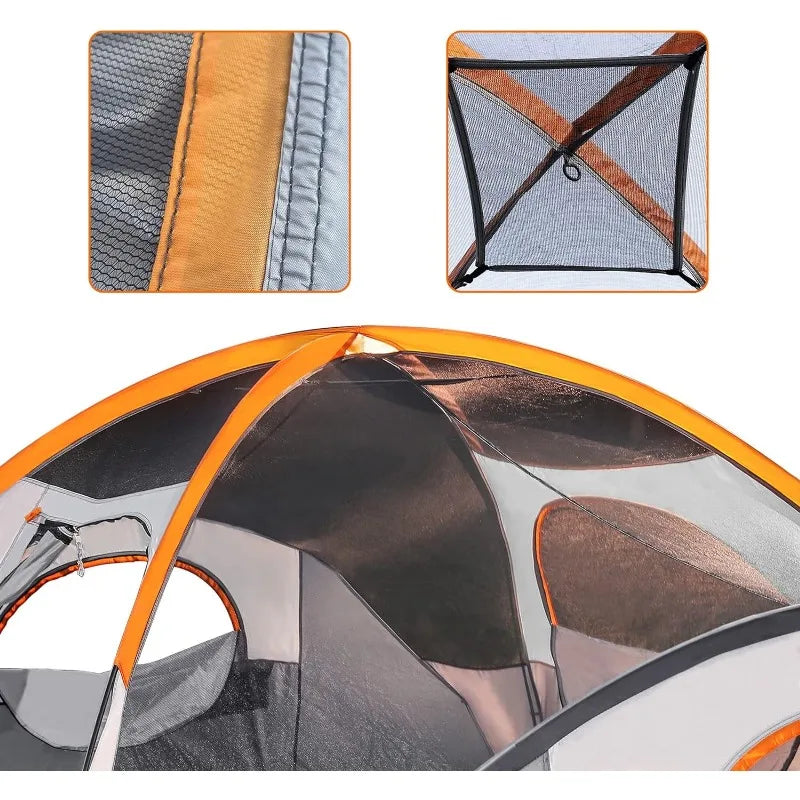 Amazon Basics Dome Camping Zelt mit Regenfly und Tragetasche, 4/8 Person