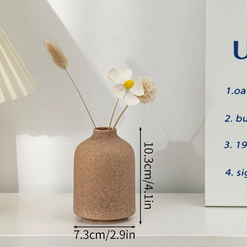 White Ceramic Vase Modern Decorative Vase for Pampas Grass Minimalist Flower Vases for Centerpiece Wedding Office Home Decor