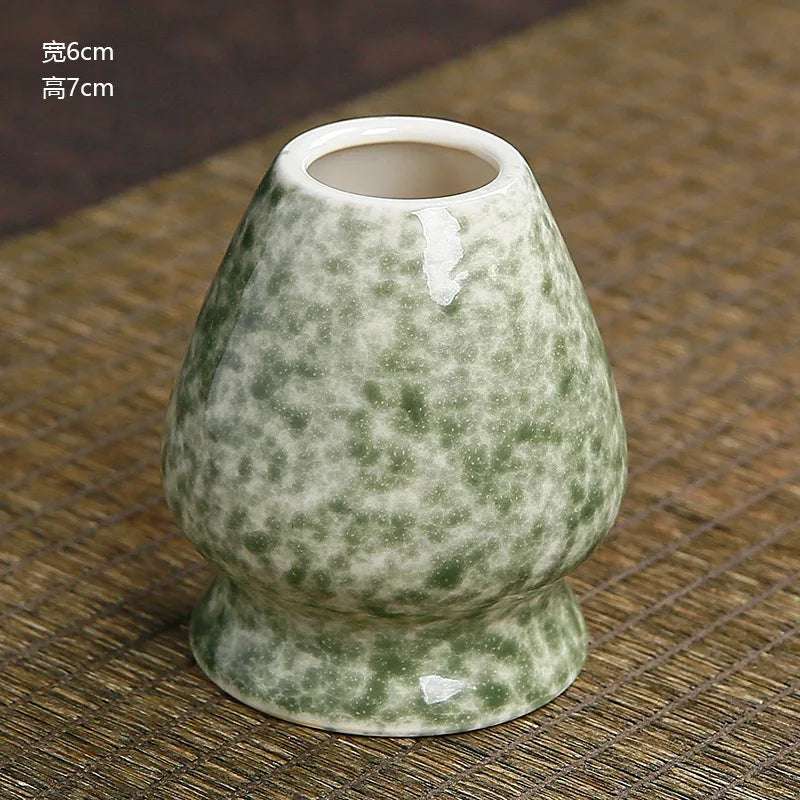 Japanese Ceramic Matcha Green Tea Chasen Holder Stand Bowl Bamboo Whisk Grinder Brushes Tea Tools Holder Tea Accessories Teaware