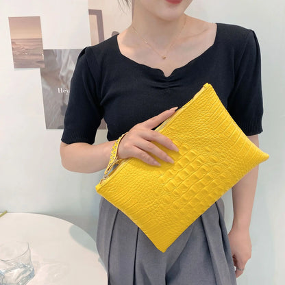 Mode luxe handtassen dames tas pu lederen koppeling dames avond envelop tas vrouwelijke dag koppels klutsen portemonnee draagbare polsbandas tas
