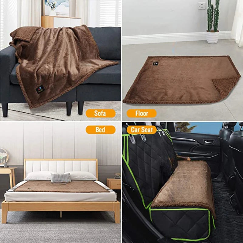 Par romantisk teppe vinter varm koselig raggete teppe-tykkelse king size teppe 100% vanntett og flekkbestandig blanke
