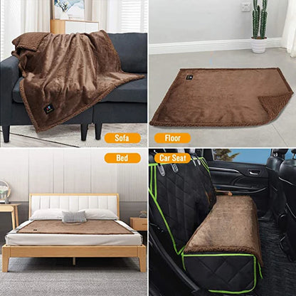 Par romantisk teppe vinter varm koselig raggete teppe-tykkelse king size teppe 100% vanntett og flekkbestandig blanke