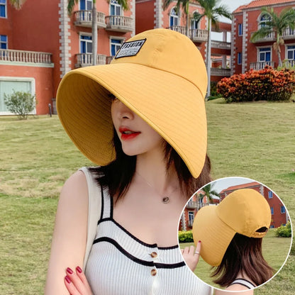 UV Protection Women Hat Fashionable Visor Big Brim Sun Protection Cap Breathable Sun Protection Summer Hat Rejse