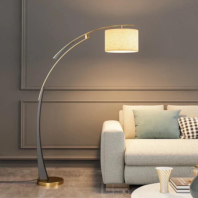 DORIAN Nordic Fishing Floor Lamp Modern Family Living Room Beside The Sofa Creative LED Decorative Standing Light