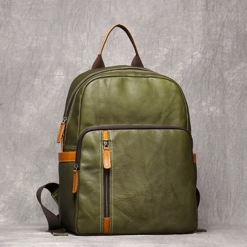 Rucsac vintage din piele reală pentru bărbați pentru primul strat de vacă rucsac rucsac de leisure colegiu geantă om de gheață geantă leathfocus