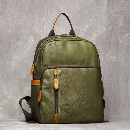 Rucsac vintage din piele reală pentru bărbați pentru primul strat de vacă rucsac rucsac de leisure colegiu geantă om de gheață geantă leathfocus