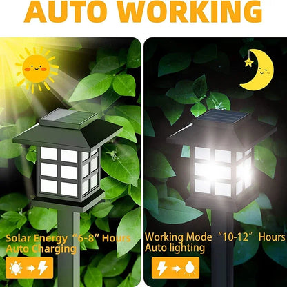 2/4/6/8 stks Solar LED Pathway Lights Outdoor Waterdichte Walkway Garden Decor Street Lamp voor landschapswerf Patio oprit