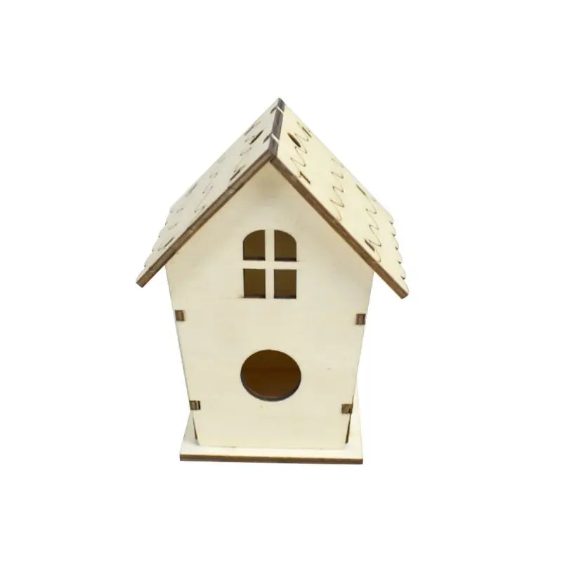 Nid de maison d'oiseau en bois naturel pour créatif bricolage artisanat à la main