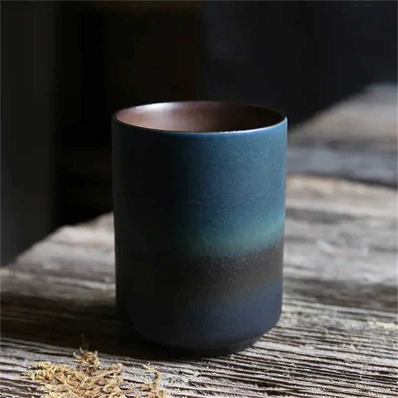 Restaurant Kiln Coffee Cup Japanese Stoneware Mugs Coffee Cups Large Water Cup Japanese Simple Gradient Mug Drinkware Kitchen