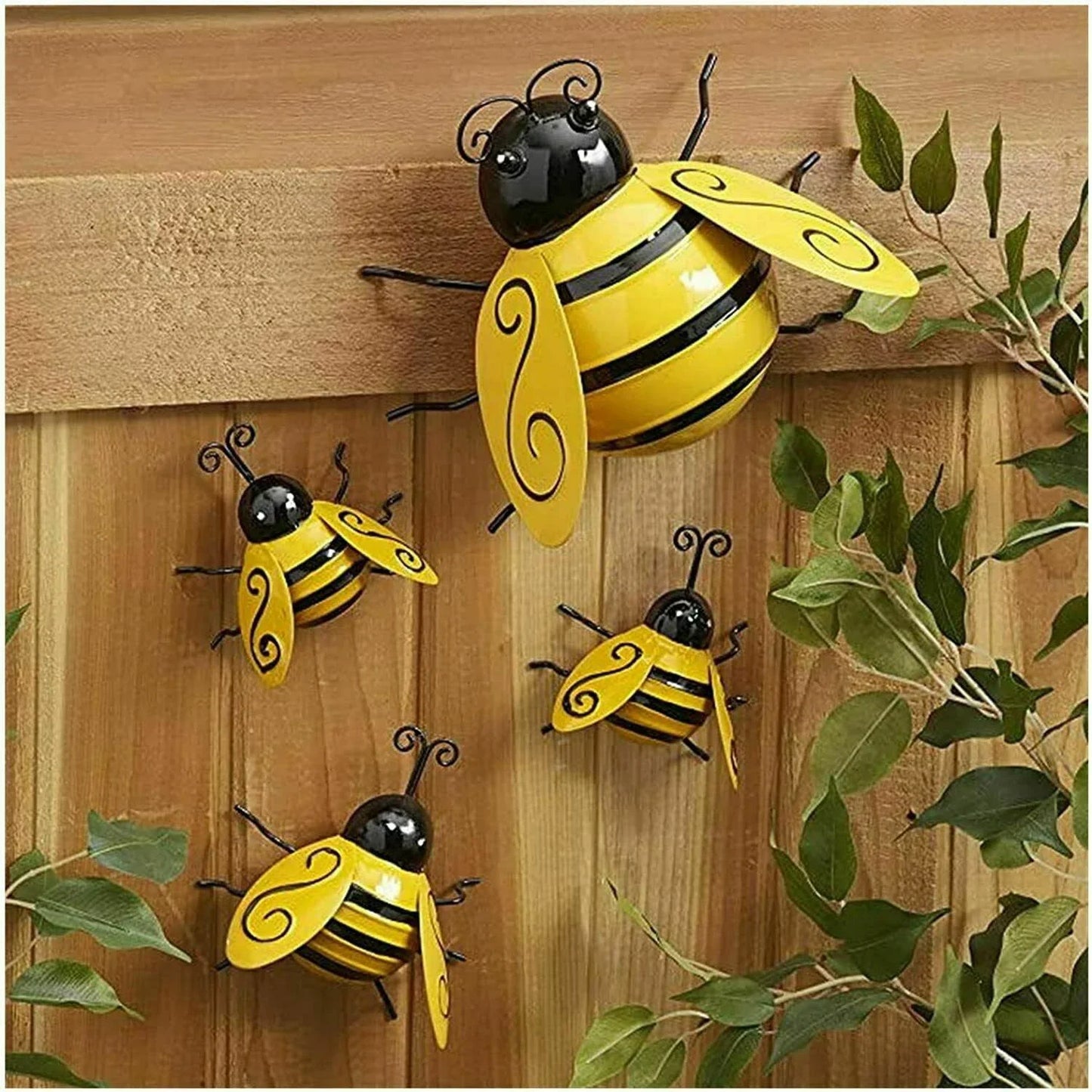 1/4pc set dekoracyjne metalowe figurki pszczoły Art Home Dekoration