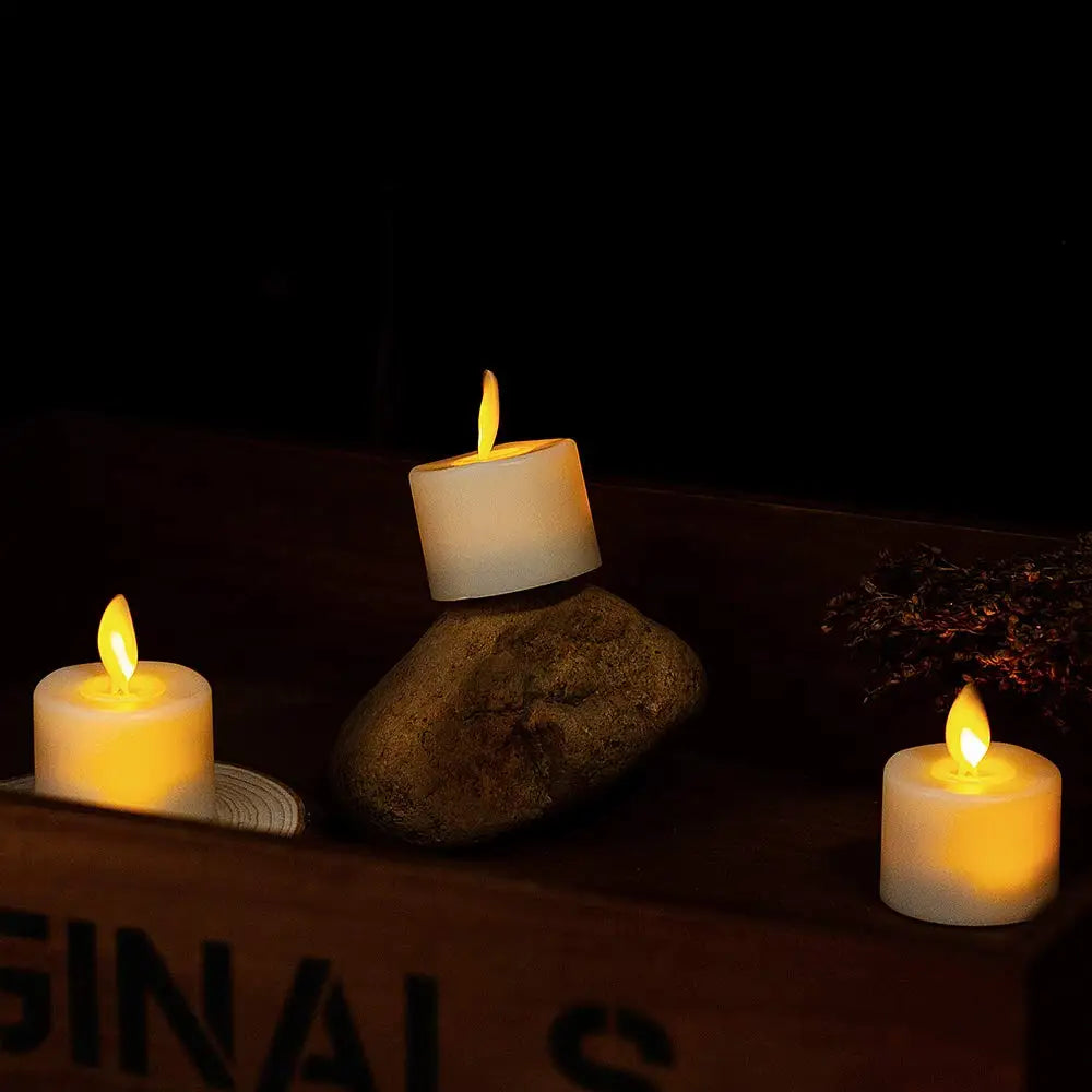 4 oder 6 Flameless Moving Dochtkerker mit Fernbedienung Realistischer Weihnachtskirche Hochzeit gefälschte elektronische Kerzen geführt Hochzeit