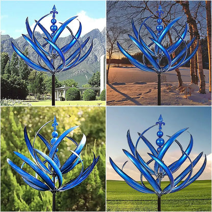 Ny moderne minimalistisk dekorabel Harlow Wind Spinner Rotator Harlow Wind Spinner Smid Iron Windmill Gardening Aflarable Plug