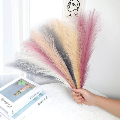 10pcs Ins Style Reed Fałszywe rośliny sztuczne pampas trawa kwiat DIY Wedding Bouquet Boho Domowe dekoracje ogrodowe Dekoracja balkonu