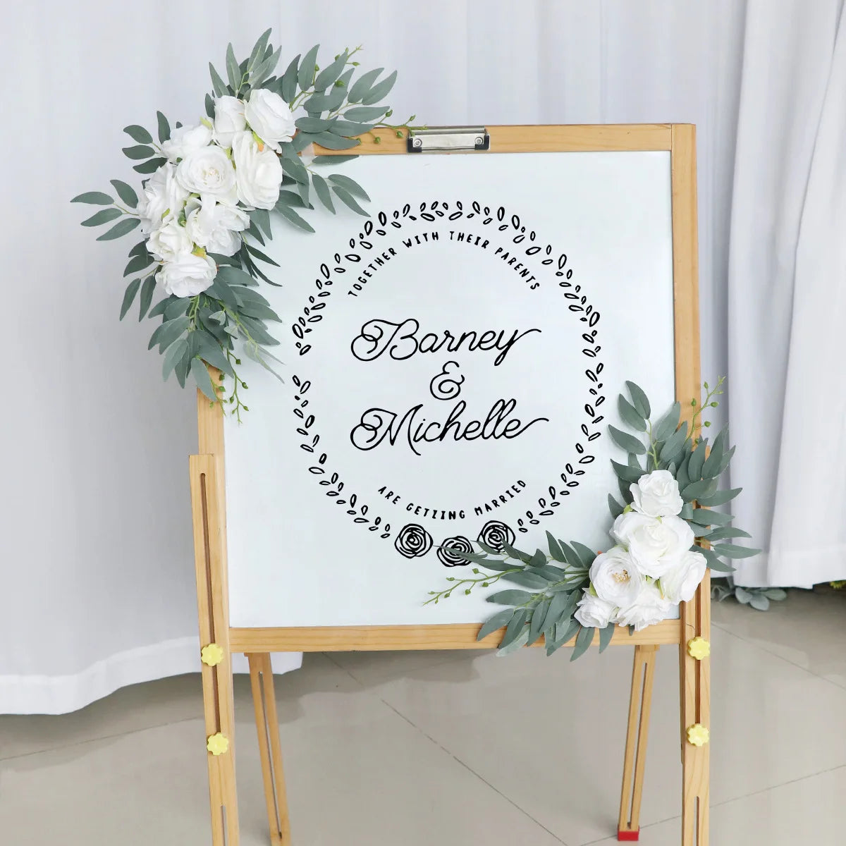 Yannew Lule artificiale të harkut të dasmave Kit Boho Dusty Rose Rose Blue Eukaliptus Garland Drawes për Dekoratat e Dasma Shenja e Mirëseardhjes