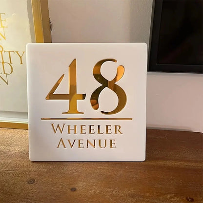 Numero di casa acrilico personalizzato Matt Black MODERN NUMERI MODERNO CHIEDI ALLIVERSIO PLAGO TAGLIO NUMERO FLUSCHIO CUSTORO 3D 3D