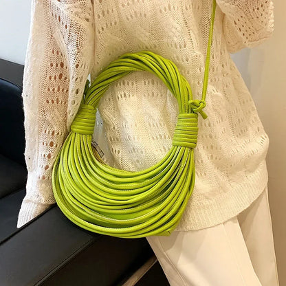 2023 Luxus Frauen Handtaschen Designer Marke handgewebte Nudelbeutel