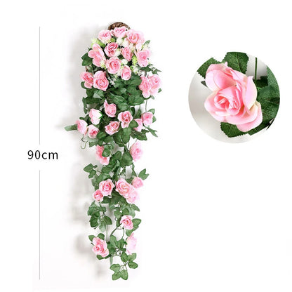Kunstige hængende blomster Fake Rose Vine Hanging Plant