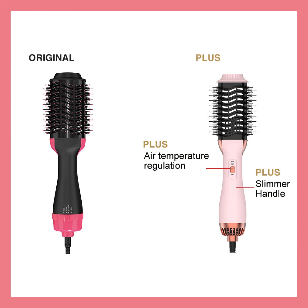 Lisapro Cepillo de aire caliente de un solo paso 2.0 Soft Touch Pink Electric Choves Electric