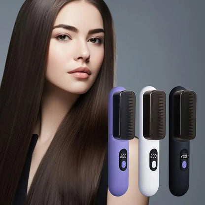 Mini Ferramentas de estilo de cabelo de pente quente de alisador de cabelo