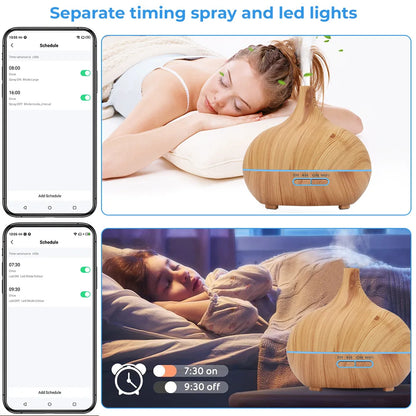 Tuya חכם WiFi Honidifier חיוני ארומה שמן מפזר שמן אולטרה סאונד אוויר אדים יצרנית ערפל בית ניחוח לאלקסה גוגל