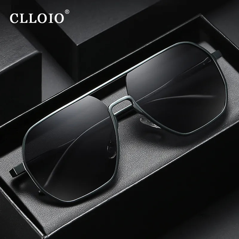 Clloio New Fashion Aluminium Photochromic Sunglasses Men Femmes Polaris Sun Glasses Chameleon Anti-Glare Driving Oculos de Sol