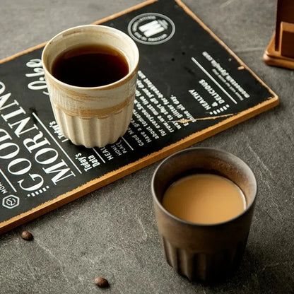 Restaurant Kiln Coffee Cup Ceramic Cup Office Mug Large Water Cup Japanese Simple Gradient Cup Beverage Utensils Kitchen