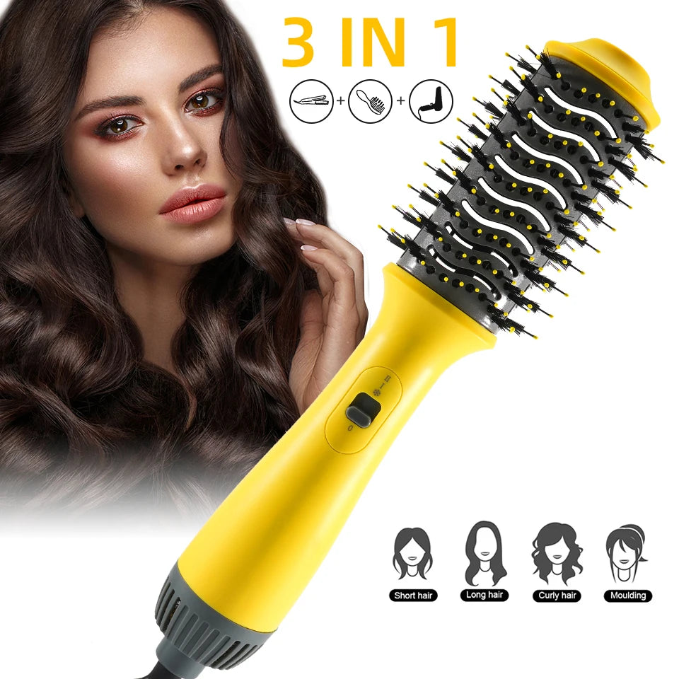 Brosse de 3 po Brosse à air chaud sèche-cheveux en une étape et sèche-linge et sèche-linge Brosse de sèche-lin