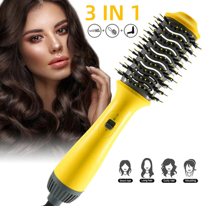 Brosse de 3 po Brosse à air chaud sèche-cheveux en une étape et sèche-linge et sèche-linge Brosse de sèche-lin
