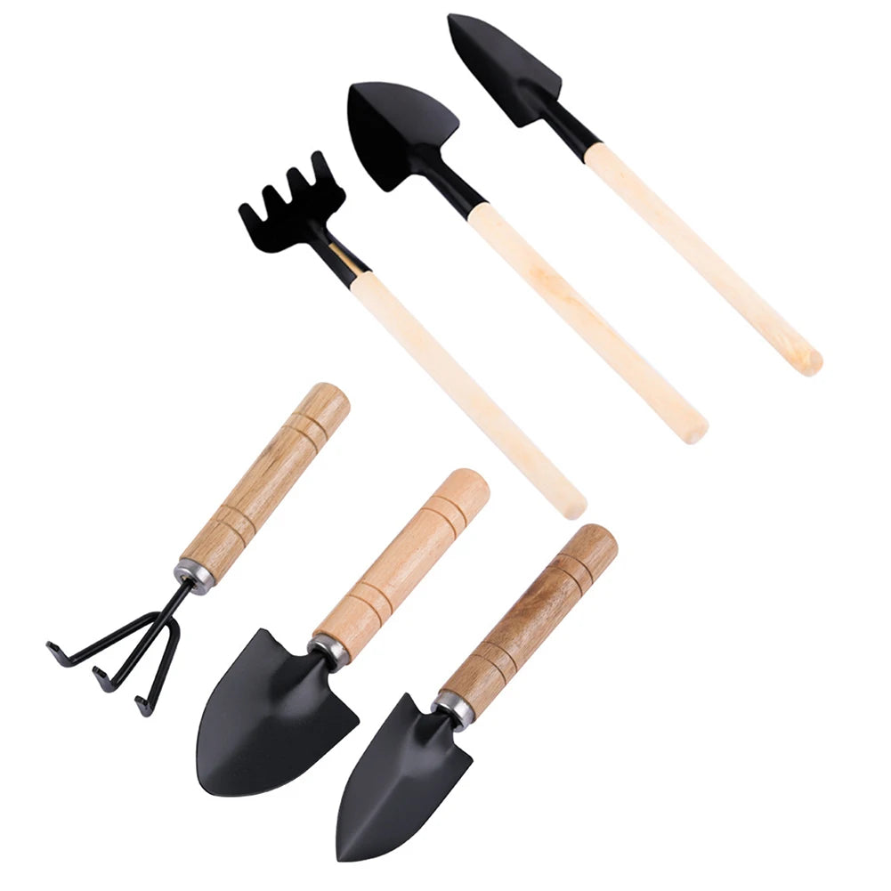 3pcs / set mini outils de jardinage kit de plantation miniature pour fleurs kit de plantation de plante en pot