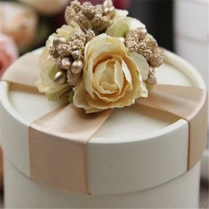 12/36/72/144pcs Mini Stamme Blume Künstliche Blumen basteln gefälschte Blumen für Hochzeitsstrauß Party Scrapbooking Decor DIY