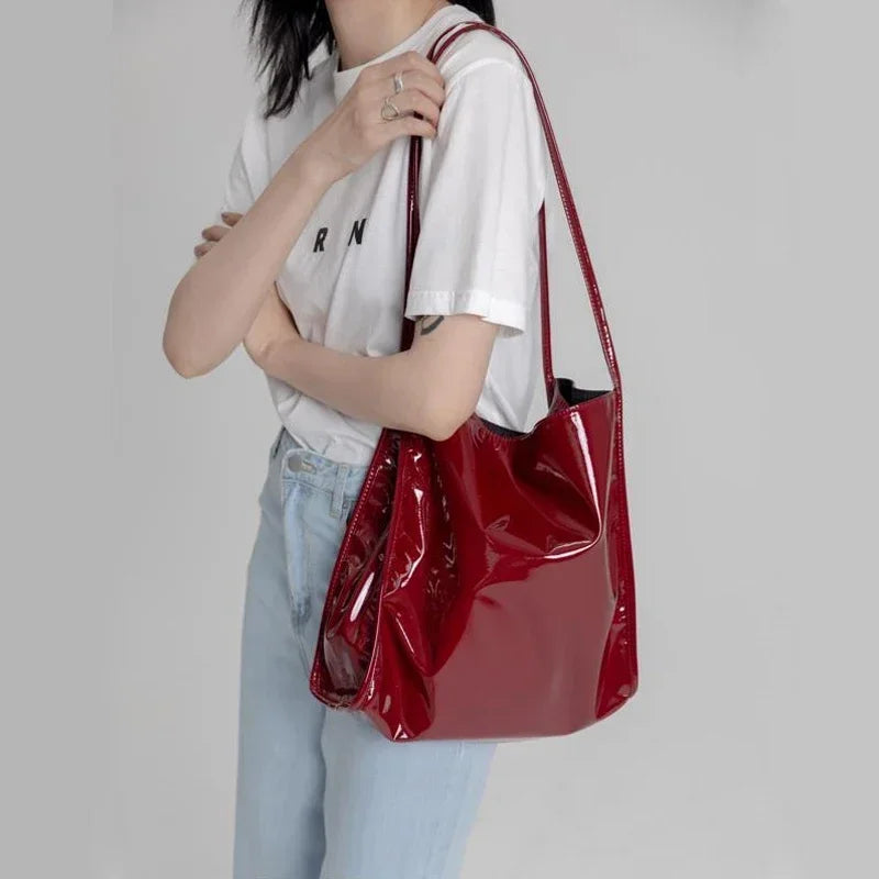 Fashion Patent Leather Femmes Sacs d'épalsine