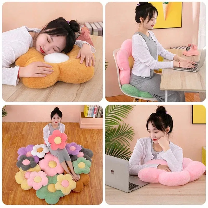 Haute Qulity Fleule Shape Oreiller Cushion Office Coussins de tournesol