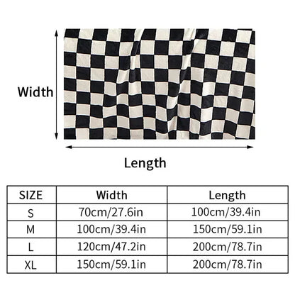 Couverture de flanelle pour la chambre à coucher des couvertures de climatisation douce à damier