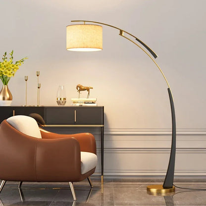 DORIAN Nordic Fishing Floor Lamp Modern Family Living Room Beside The Sofa Creative LED Decorative Standing Light