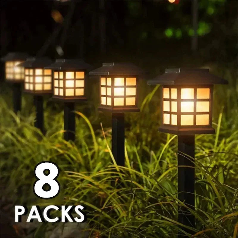 2/4/6/8 stks Solar LED Pathway Lights Outdoor Waterdichte Walkway Garden Decor Street Lamp voor landschapswerf Patio oprit