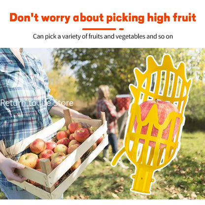 Schermo di frutta con cesto da giardino Strumento di raccolta di frutta in plastica per la raccolta di frutta ad alta quota che raccoglie Loquat che raccoglie lo strumento Bayberry