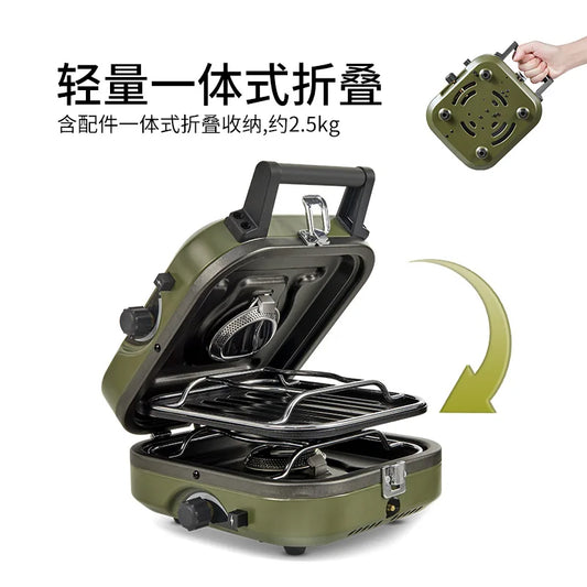 Naturhike Sobë me dy gaz me dy gaz 2300W në natyrë kampe piknik elektronik të ndezjes së karburantit të palosshëm të palosshëm 2.5 kg pajisje gatimi portative