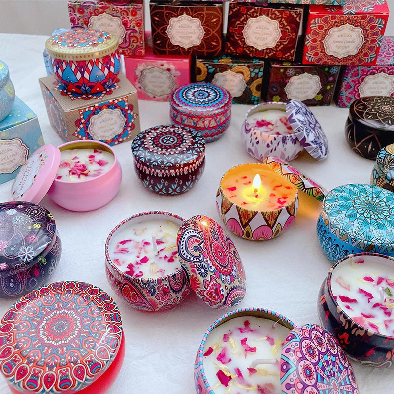 Velas perfumadas flores perfume lavanda rosa velas aromáticas frascos