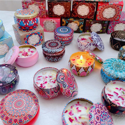 Velas perfumadas flores perfume lavanda rosa velas aromáticas frascos