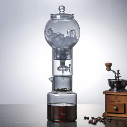 Glass Cold Brew Coffee Maker Set Handmade Extraction Coffee Pot Set Ice Drip Coffee Maker Household Filter Pouring Kettle