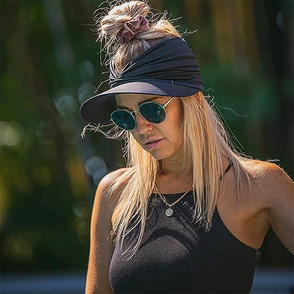 Pălărie de pălărie de vară vara soare pălărie feminină anti-uv elastică top top hat hats in aerisit pălării de soare vara plajă pălărie de vizieră capace pentru doamnă