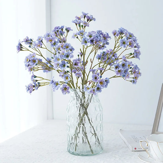 3 vidličky/kytica Umelý kvet Hodváb Silk Cornflower Falošné kvety umelé rastliny dekoratívne kvety Domáce dekorácie Svadobné dekorácie