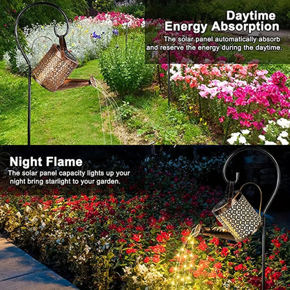 L'arrosage solaire extérieur peut léger étoile du jardin de douche art LED String Light Pathway Patio suspendu Lantern Kettle Lampe décorative