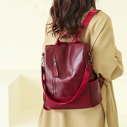 2023 New Hot Women's Backpack Designer de alta qualidade Couro macio Moda simples Moda Backpack Sacos de ombro antitheft de grande capacidade