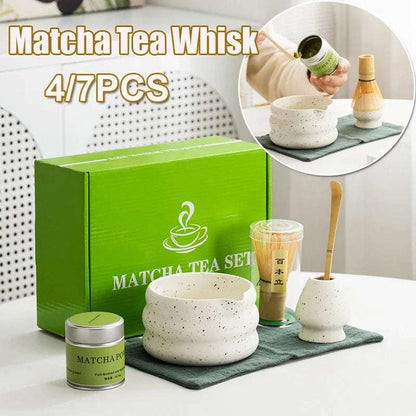 4/6PCS 7pcs Matcha White Tea Whisk Teaware Japanese Ceremony Bamboo Chasen Tea Tool Tea Brush Exquisite Matcha Kit for Teaset