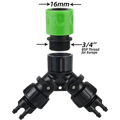 KESLA محول حنفية الري بالتنقيط 4-Way Splitter للحديقة 1/4 بوصة خرطوم نظام الري التلقائي عدة أصيص بونساي النبات الدفيئة