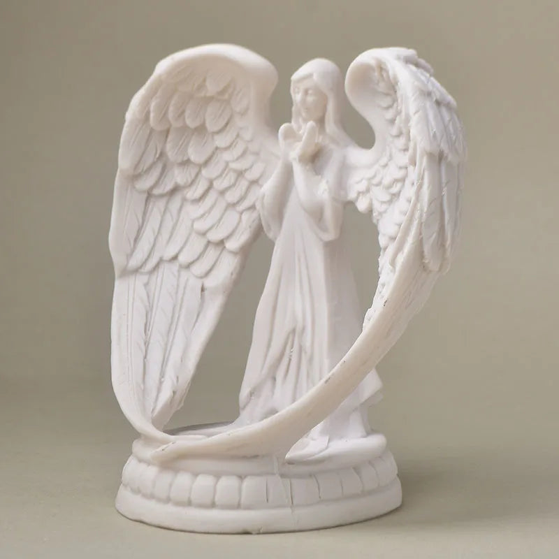 الراتنج الملاك الشكل شمعة حامل عاشق تمثال تذكاري Tealight الشمعدان للزينة الزفاف هدايا عيد الحب الحرف اليدوية