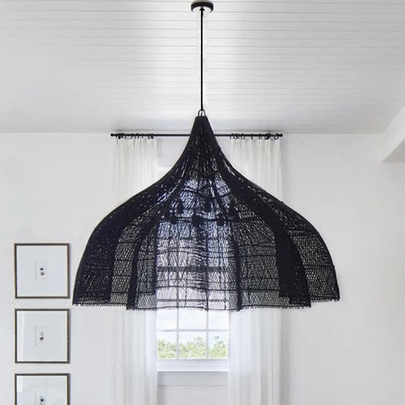 New Hight Quality Rattan Lamp Japanese Style Handmade Pendant Lights for Restaurant Hanglamp Dining Room Living Room Home Decor