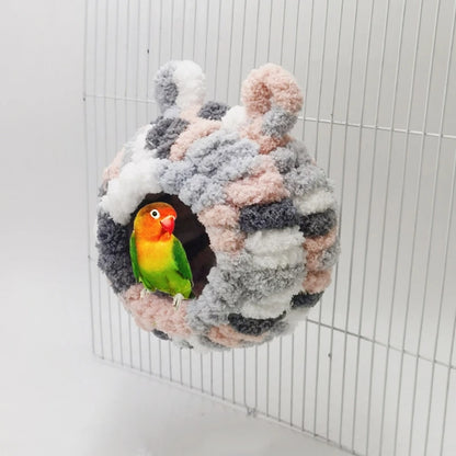 Fuglar hreiður páfagaukar Plush Nest Hanging Tree Hous
